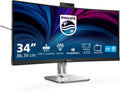Philips 6000 Series 34B2U6603Ch/00 Monitor Komputerowy 86,4 Cm (34") 3440 X 1440 Px Wide Quad Hd Lcd Szary(Kamera Internetowa/Czarny/34 Inch Curved Wq