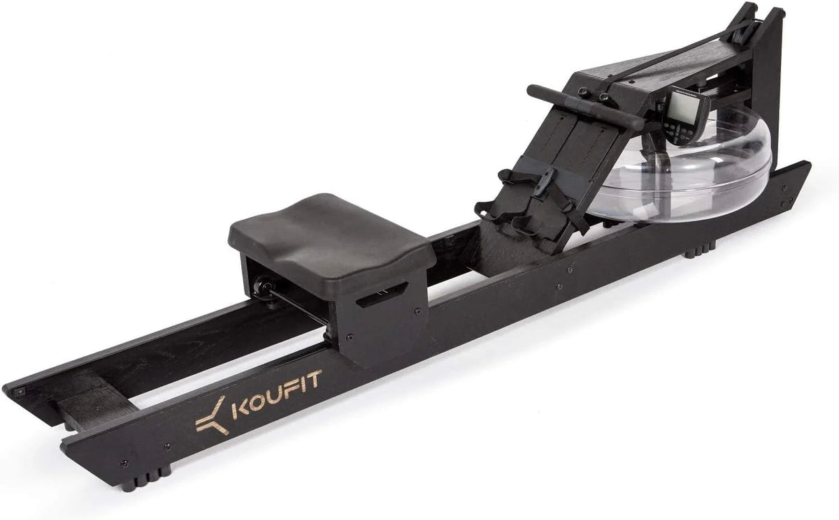 Koufit Hydro Rower Wioślarz Maszyna Do Wiosłowania Wodnego, Czarne Drewno Dębowe, Trening Wiosłowania Z Maszyną Do Wiosłowania Wodnego, Wytrzymałość 1