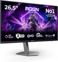 Aoc Agon Pro Ag276Qzd2-27-Calowy Monitor Oled Qhd, 240 Hz, 0,03 Ms Gtg, Freesync Premium Pro, Comp. G-Sync, Hdr400 (2560X1440, 2X Hdmi 2.1, Displaypor