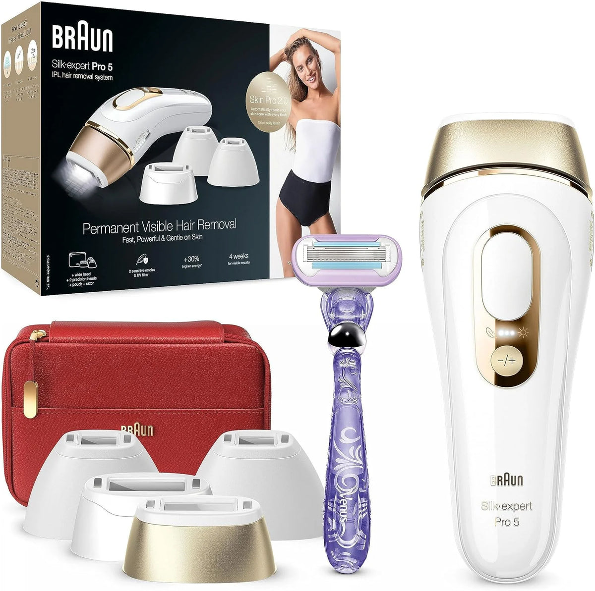 Braun Ipl Silk Expert Pro 5 Pl5387 Depilator, Biały, 2,79 X 24,64 X 16,51 Cm; 1,33 Kg