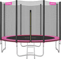 Songmics Trampolina Ogrodowa O Średnicy 183/244/305/366/427 Cm, Z Siatką Zabezpieczającą, Drabinką I Wyściełanymi Drążkami, Osłona Bezpieczeństwa, Zew