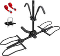 Pingdir Bagażnik Rowerowy Do Montażu Na Haku 5 Cm, 2 Składane Uchylne Uchwyty W Stylu Platformy, 68 Kg, Do Rowerów Standardowych, Grubych Opon I Rower