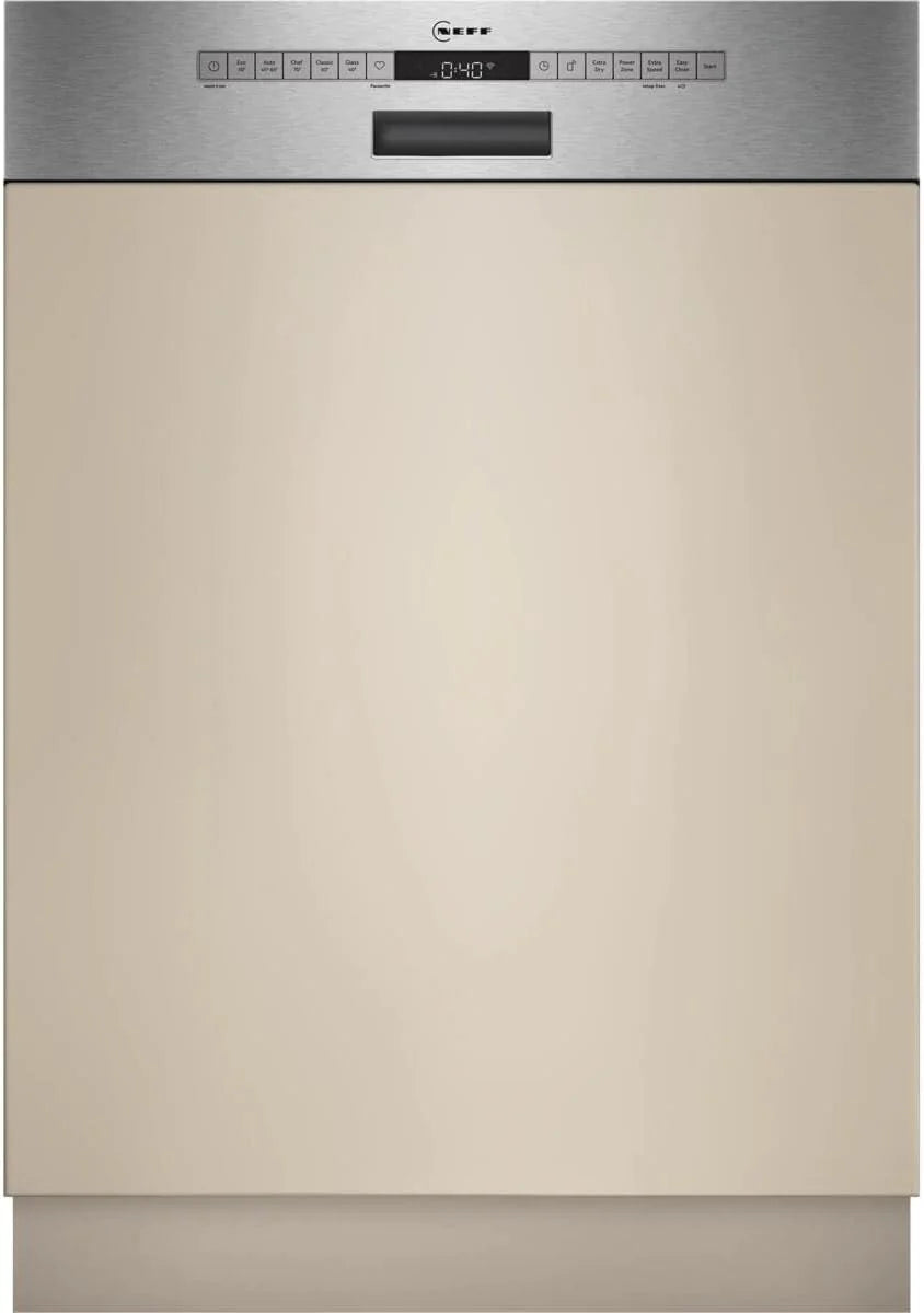 Neff S145Evs04E, N 50, Inteligentna Zmywarka Do Naczyń, Częściowo Zintegrowana, 60 Cm, Szuflada Na Sztućce, System Koszowy Flex Ii, Program Ulubiony,