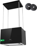 Ciarra Cbcb4850 A+++ Okap Wyspowy, Obiegowy Wiszący, 48 Cm, 700 M³/H, Z Inteligentną Aplikacją Wi-Fi, 4 Poziomy Prędkości, Funkcja Turbo, Przednia Szy