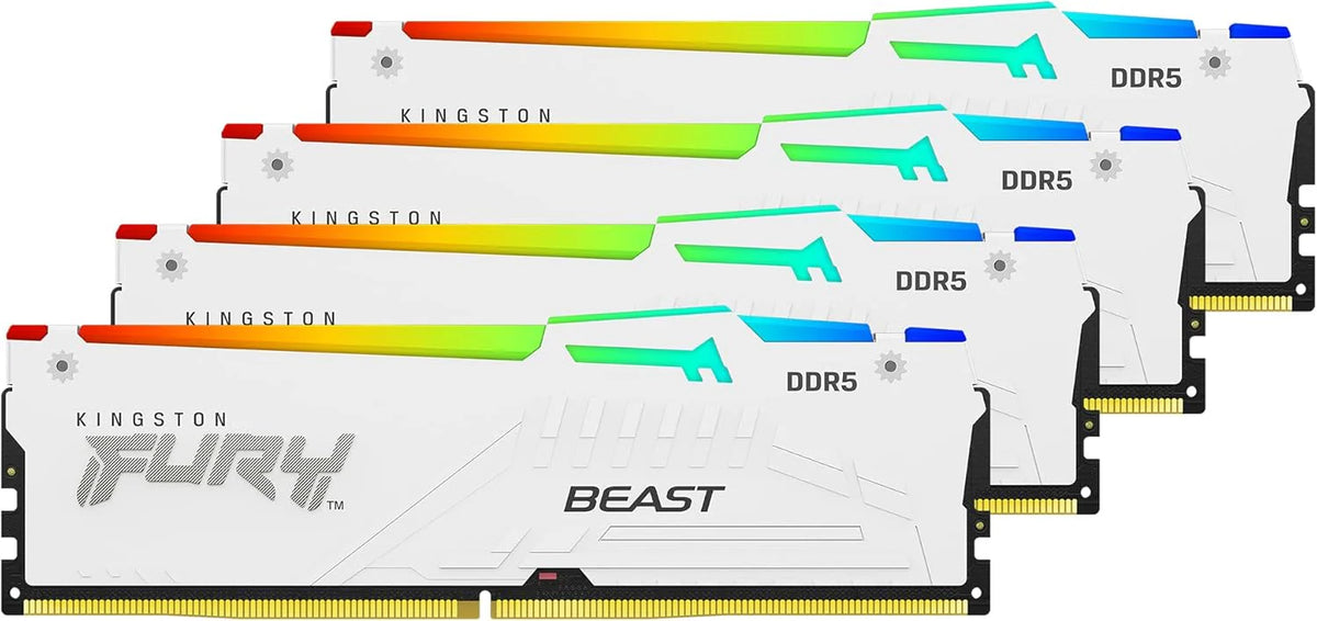 Kingston Fury Beast Czarny Rgb Xmp 64Gb 6000Mt/S Ddr5 Cl40 Dimm Pamięć Gracza Dla Komputerów Stacjonarnych Zestaw 4 - Kf560C40Bbak4-64(128Go/Zestaw 4