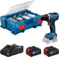 Bosch Professional 18 V Firmy Bosch: Wiertarko-Wkrętarka Akumulatorowa Gsr 18V-65 (Silnik Bezszczotkowy, Długość Korpusu 166 Mm, 2 Akum. Gba 4.0Ah, 82