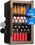 Klarstein Beersafe Quartz White Lodówka Na Piwo, Lodówka Na Napoje Ze Szklanymi Drzwiczkami, Lodówka, Lodówka Na Butelki O Pojemności 80 Litrów(80 L/M