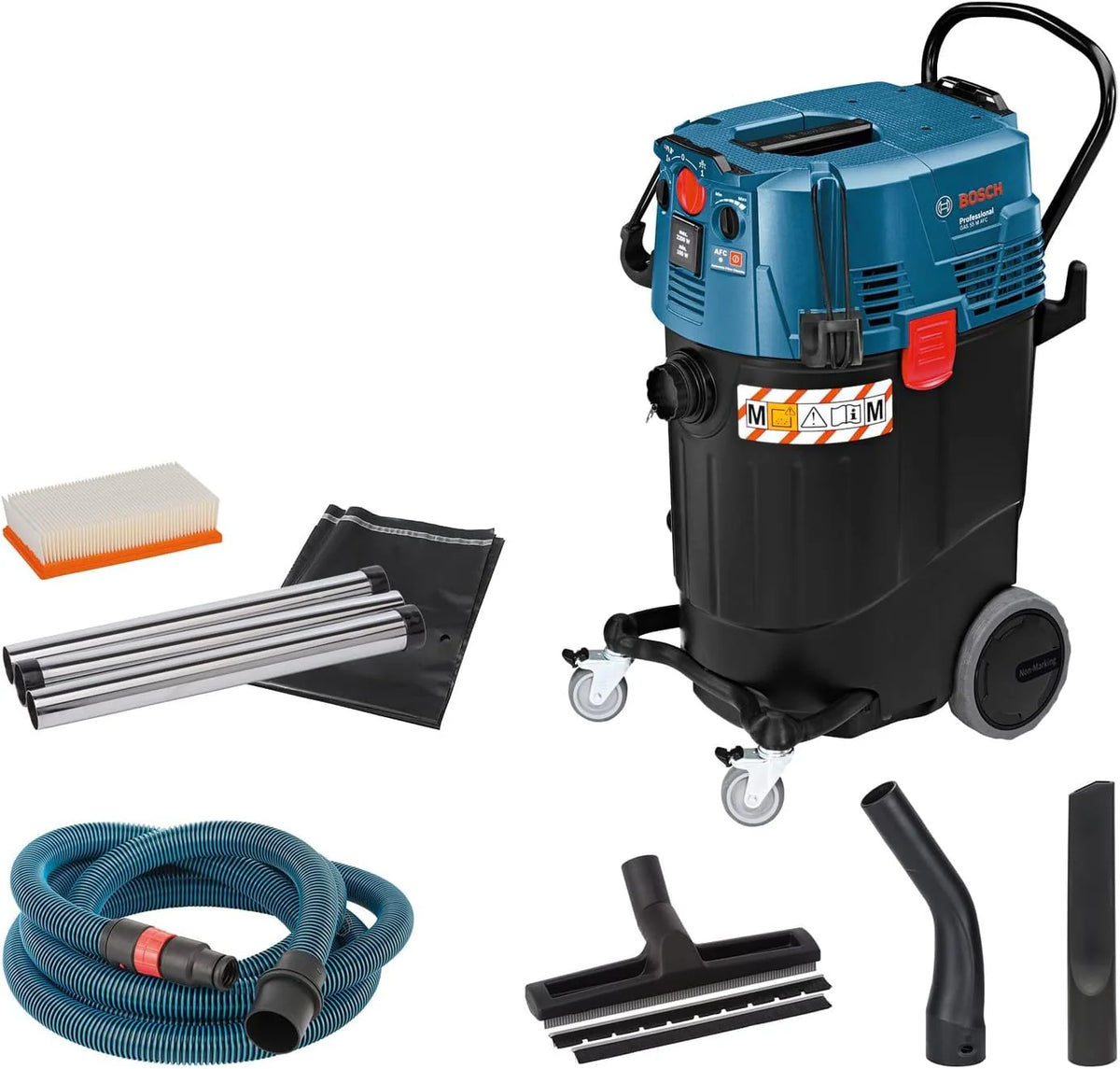 Bosch Professional: Odkurzacz Do Pracy Na Sucho I Mokro Gas 35 L Afc (1 200 W, 3 Rury Chromowane, Wąż 5 M, Zestaw Dysz Podłogowych, 1 Filtr Płaski Fał