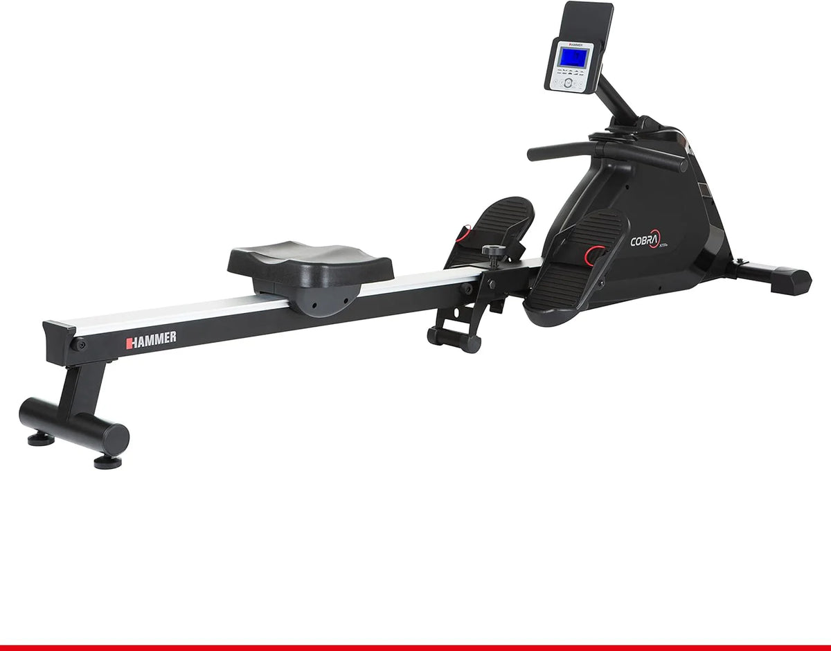 Hammer Wioślarz Cobra Xtr Plus Ii Do Domu – Wioślarz Z Innowacyjnym Komputerem Treningowym, Uchwytem Na Smartfon/Tablet, Do 130 Kg Wagi Użytkownika, 2